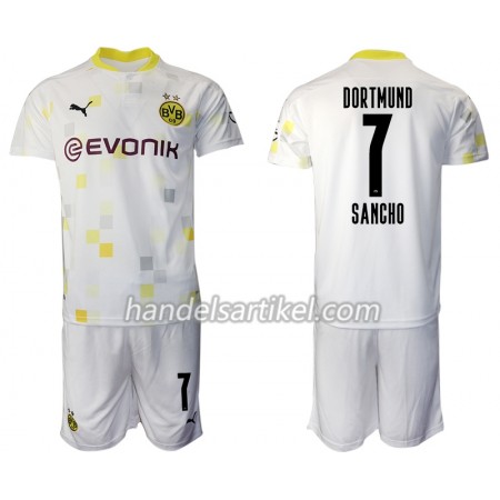 Borussia Dortmund Jadon Sancho 7 Kinder Ausweich Trikotsatz 2020/21 Kurzarm (+ Kurze Hosen)